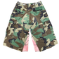 “P!NK CAMO” FLARE SHORTS